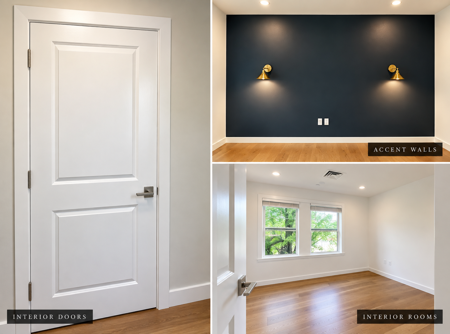 Recent Montechristo Painting interior projects including painted doors, accent wall and interior room